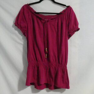 CROFT & BARROW Stretch | large | Women's Pink Blouse